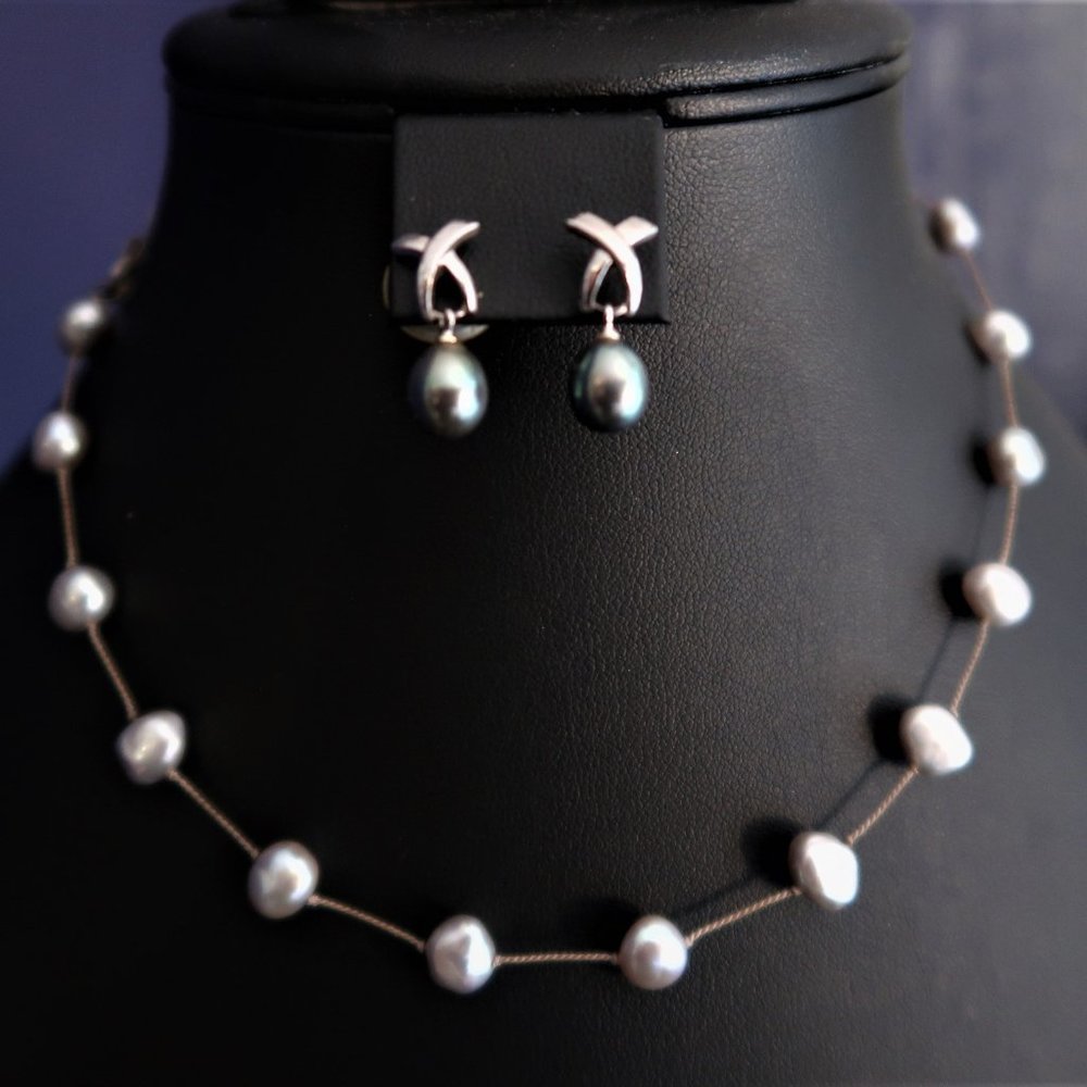 Honora Pearl Set - Ring, Earrings & Necklace - Picture 2 of 14